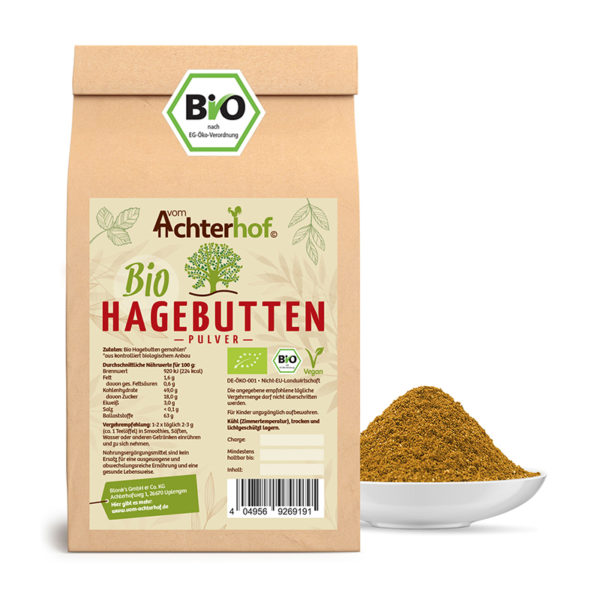 vom Achterhof BIO Hagebutten Pulver 500g